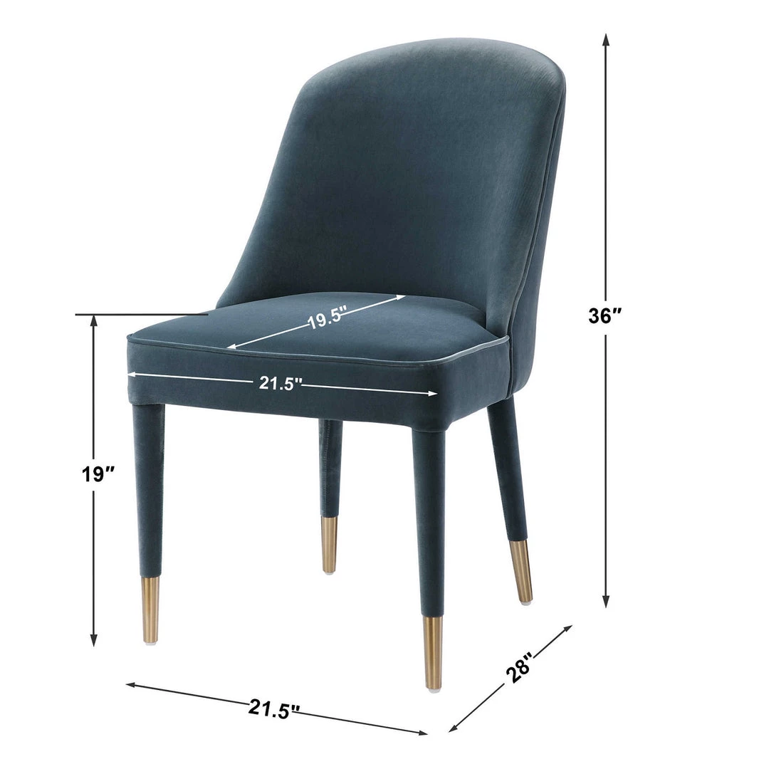 UTTERMOST JEUNE VELVET DINING CHAIR | SET OF 2 Furniture 8 UTTERMOST JEUNE VELVET DINING CHAIR | SET OF 2 Furniture