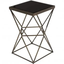 UTTERMOST UBERTO ANTIQUE BRONZE SIDE TABLE