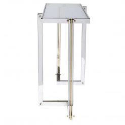 UTTERMOST LOCKE DUAL TONE POLISHED STEEL CONSOLE