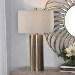 UTTERMOST TARIA BRUSHED BRASS TABLE LAMP