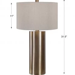 UTTERMOST TARIA BRUSHED BRASS TABLE LAMP