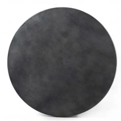 FOUR HANDS Furniture BASIL ALUMINUM ROUND COFFEE TABLE: AGED GREY