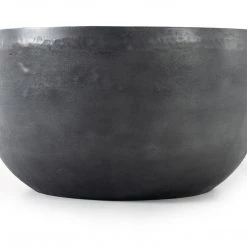 FOUR HANDS Furniture BASIL ALUMINUM ROUND COFFEE TABLE: AGED GREY