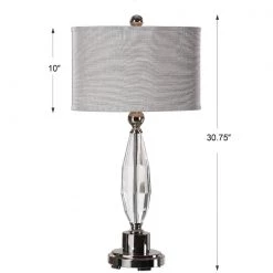 UTTERMOST CLAIRE CUT CRYSTAL OVAL LAMP Lighting