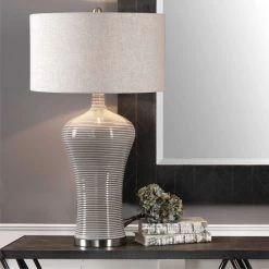 UTTERMOST STRIADA RIBBED CERAMIC LAMP