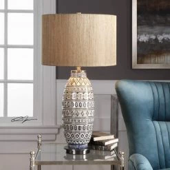 UTTERMOST LOKI TRIBAL EMBOSSED CERAMIC LAMP Lighting 6 UTTERMOST LOKI TRIBAL EMBOSSED CERAMIC LAMP Lighting