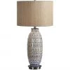 UTTERMOST LOKI TRIBAL EMBOSSED CERAMIC LAMP Lighting