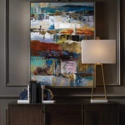 UTTERMOST Lighting MACK GOLD RECTANGULAR LAMP