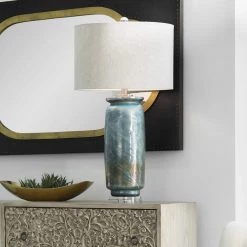 UTTERMOST OCEAN METALLIC GLASS LAMP Lighting