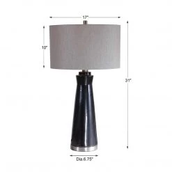 UTTERMOST Lighting VINCE CHARCOAL GLAZE CERAMIC LAMP