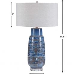 UTTERMOST Lighting LUA BLUE GLAZE CERAMIC LAMP