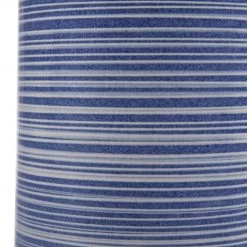 UTTERMOST WHITE + INDIGO STRIPED CERAMIC TABLE LAMP Lighting