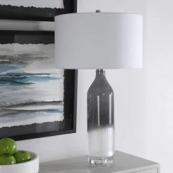UTTERMOST NATASHA GRAY + WHITE OMBRE TABLE LAMP
