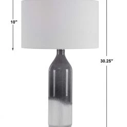 UTTERMOST NATASHA GRAY + WHITE OMBRE TABLE LAMP