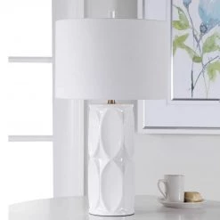 UTTERMOST Lighting MADGE GLOSSY WHITE CERAMIC LAMP