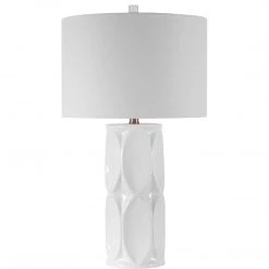 UTTERMOST Lighting MADGE GLOSSY WHITE CERAMIC LAMP