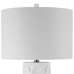 UTTERMOST Lighting MADGE GLOSSY WHITE CERAMIC LAMP 8 UTTERMOST Lighting MADGE GLOSSY WHITE CERAMIC LAMP