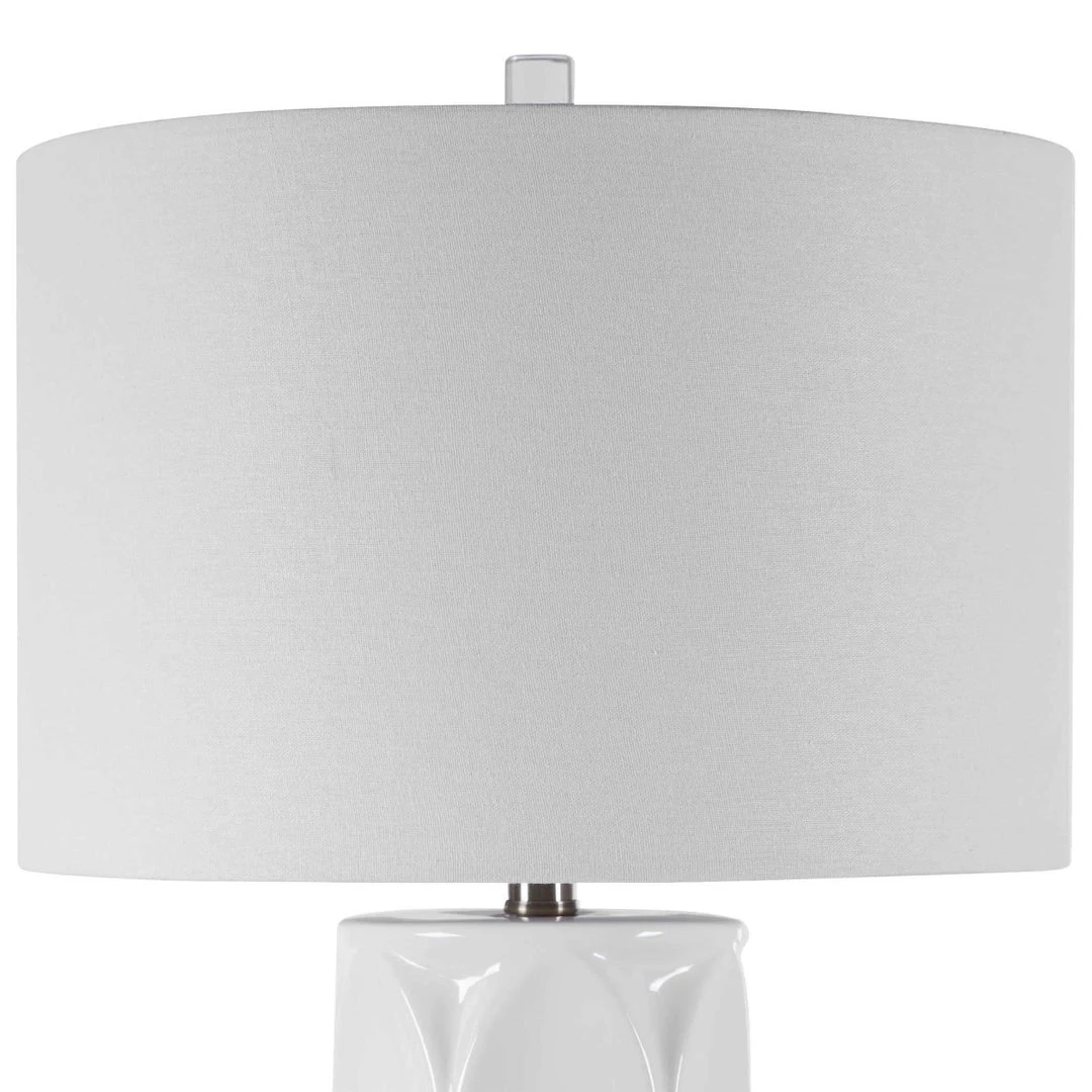 UTTERMOST Lighting MADGE GLOSSY WHITE CERAMIC LAMP 3 UTTERMOST Lighting MADGE GLOSSY WHITE CERAMIC LAMP