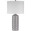 UTTERMOST FREYA GREY CERAMIC TABLE LAMP Lighting