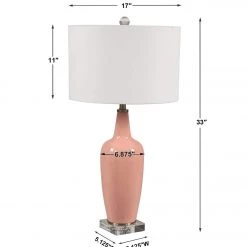 UTTERMOST Lighting ANA BLUSH PINK CERAMIC TABLE LAMP 11 UTTERMOST Lighting ANA BLUSH PINK CERAMIC TABLE LAMP