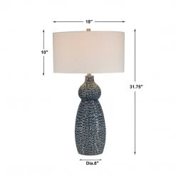 UTTERMOST Lighting TUVA BLUE GLAZE CERAMIC TABLE LAMP
