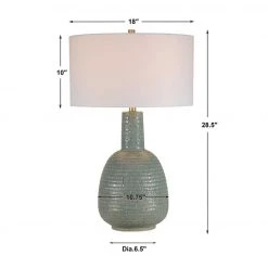 UTTERMOST DELTA AQUA GLAZE CERAMIC LAMP 11 UTTERMOST DELTA AQUA GLAZE CERAMIC LAMP