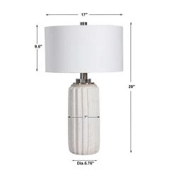 UTTERMOST CREMA CRACKLE GLAZE CERAMIC LAMP