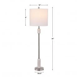 UTTERMOST PIPER WHITE MARBLE BUFFET LAMP