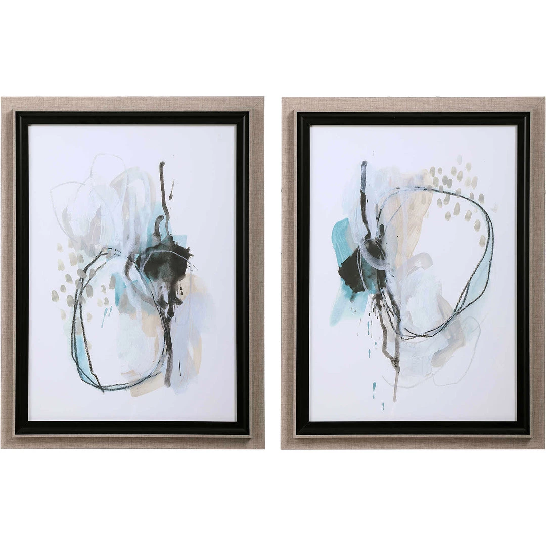UTTERMOST "FORCE REACTION" GLASS FRAMED PRINTS | SET OF 2 Wall Art 1 UTTERMOST "FORCE REACTION" GLASS FRAMED PRINTS | SET OF 2 Wall Art