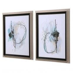 UTTERMOST "FORCE REACTION" GLASS FRAMED PRINTS | SET OF 2 Wall Art 9 UTTERMOST