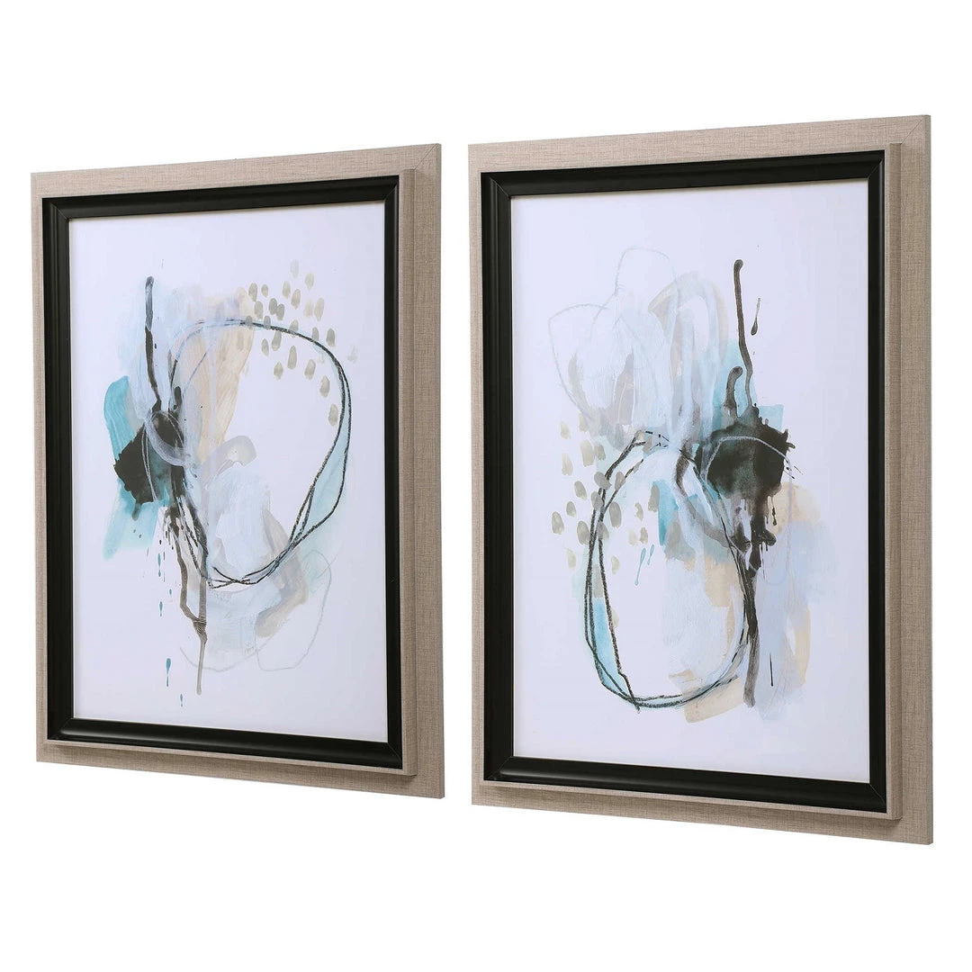 UTTERMOST "FORCE REACTION" GLASS FRAMED PRINTS | SET OF 2 Wall Art 4 UTTERMOST "FORCE REACTION" GLASS FRAMED PRINTS | SET OF 2 Wall Art