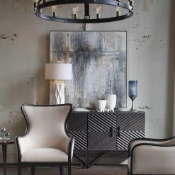 UTTERMOST "OPEN SEAS" HAND PAINTED TEXTURED ACRYLIC ON CANVAS Wall Art