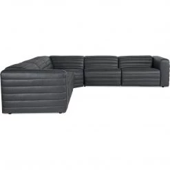 HOOKER CHATELIAN LEATHER SECTIONAL STATELY GREY Furniture