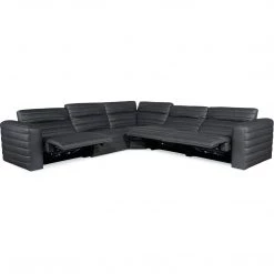 HOOKER CHATELIAN LEATHER SECTIONAL STATELY GREY Furniture