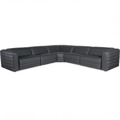 HOOKER CHATELIAN LEATHER SECTIONAL STATELY GREY Furniture