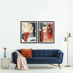 L ART "ON THING LEFT TO SAY I" GLASS FRAMED ART