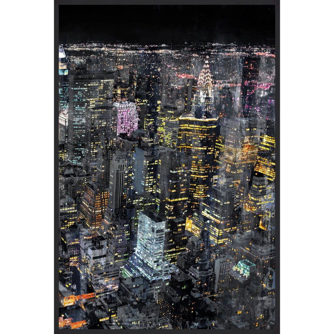 L ART "STARRY CITY I & II" GLASS FRAMED ART 3 L ART "STARRY CITY I & II" GLASS FRAMED ART