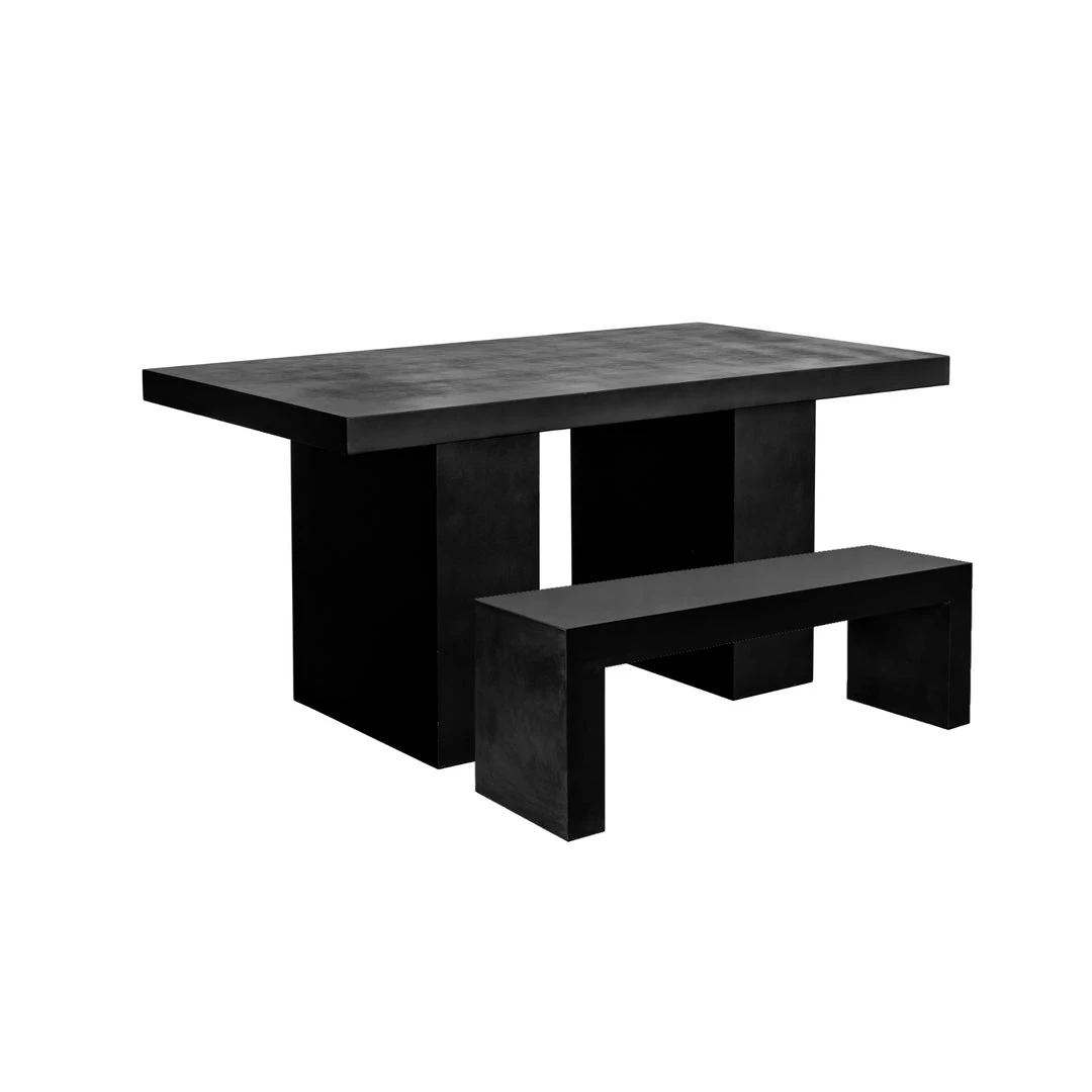 MOES 53'' BLACK CONCRETE SLAB DINING TABLE Furniture 4 MOES 53'' BLACK CONCRETE SLAB DINING TABLE Furniture