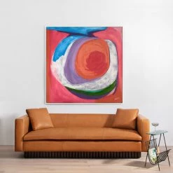 L ART "PINK QUESTION" CANVAS ART Wall Art