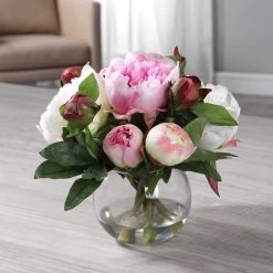 UTTERMOST PIERRE PINK PEONY BOUQUET Pillows + Decor