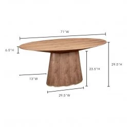 MOES OTAGO OVAL DINING TABLE: WALNUT Kitchen + Dining