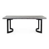 MOES Furniture BENT IRON WEATHERED GREY LIVE-EDGE DINING TABLE