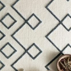 LOLOI ADLER FLAT WEAVE: IVORY, BLACK Rug