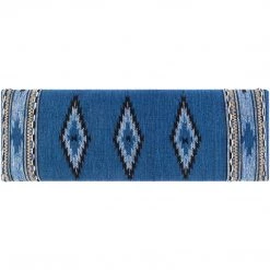 SURYA ADOBE COTTON KILIM BENCH: DENIM Furniture