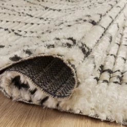 LOLOI ALICE 01 RIBBED FRINGE RUG: CREAM, CHARCOAL 8 LOLOI ALICE 01 RIBBED FRINGE RUG: CREAM, CHARCOAL