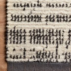 LOLOI ALICE 02 RIBBED FRINGE RUG: CREAM, CHARCOAL 8 LOLOI ALICE 02 RIBBED FRINGE RUG: CREAM, CHARCOAL