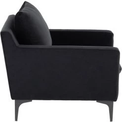 NUEVO Living Room ANDERS VELVET VELOUR ARM CHAIR