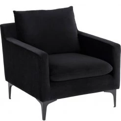 NUEVO Living Room ANDERS VELVET VELOUR ARM CHAIR