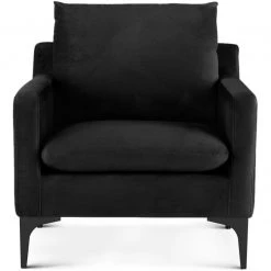 NUEVO Living Room ANDERS VELVET VELOUR ARM CHAIR