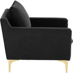 NUEVO Living Room ANDERS VELVET VELOUR ARM CHAIR